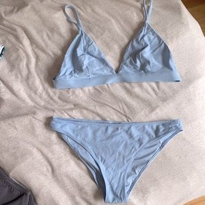 Baby Blue Triangle Bikini Set